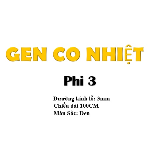 [ 1 Mét ] Gen co nhiệt 5mm, gen co nhiệt phi 5 ( Nhiều Cỡ )