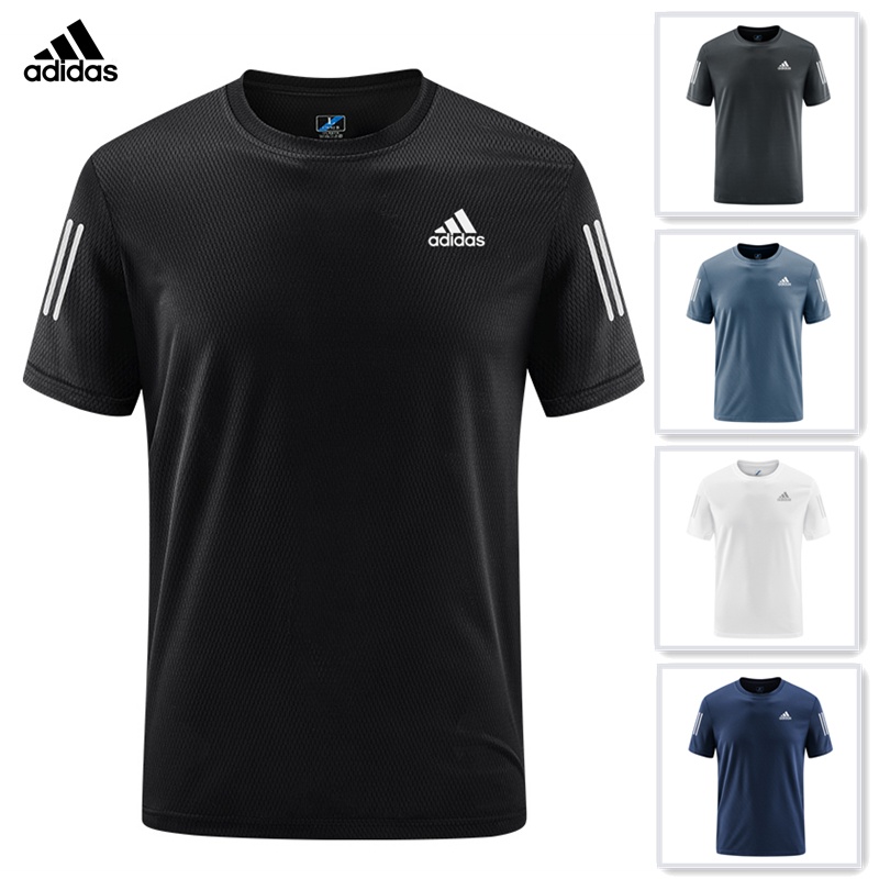 Áo Thun Thể Thao Adidas Tay Ngắn Chất Liệu 100% Siêu Co Giãn Nhanh Khô Dành Cho Nam Giới