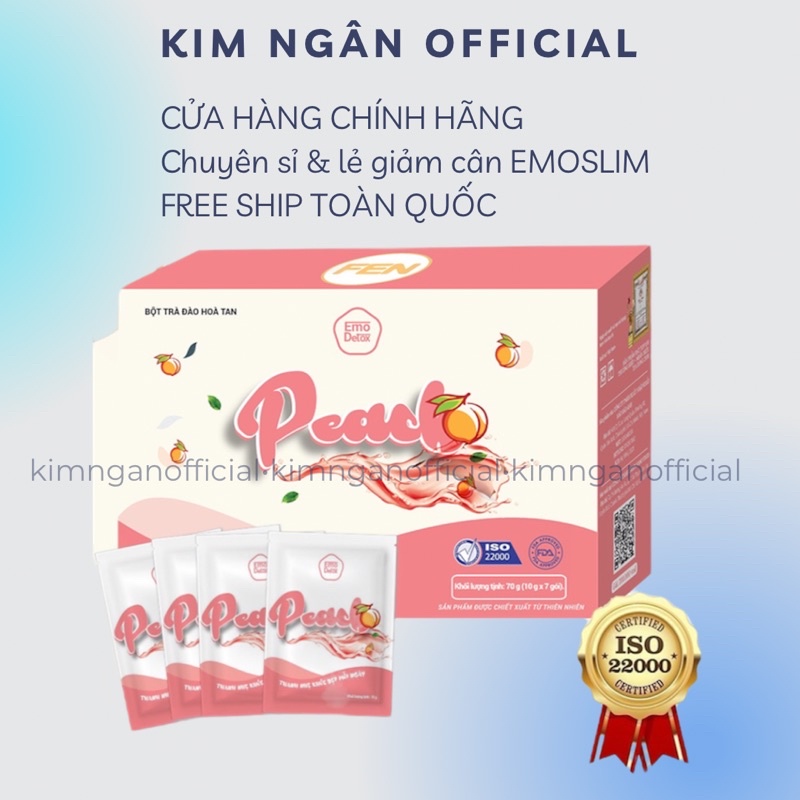 Nước trái cây giảm cân vị đào emo slim detox