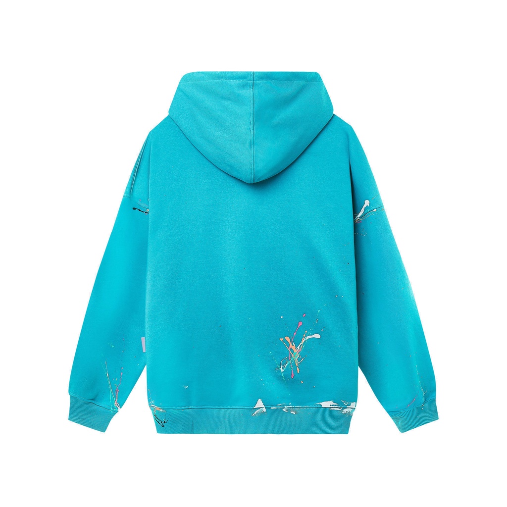 LOCAL BRAND REE - ÁO HOODIE VẨY SƠN THỦ CÔNG MÀU XANH | BigBuy360 - bigbuy360.vn