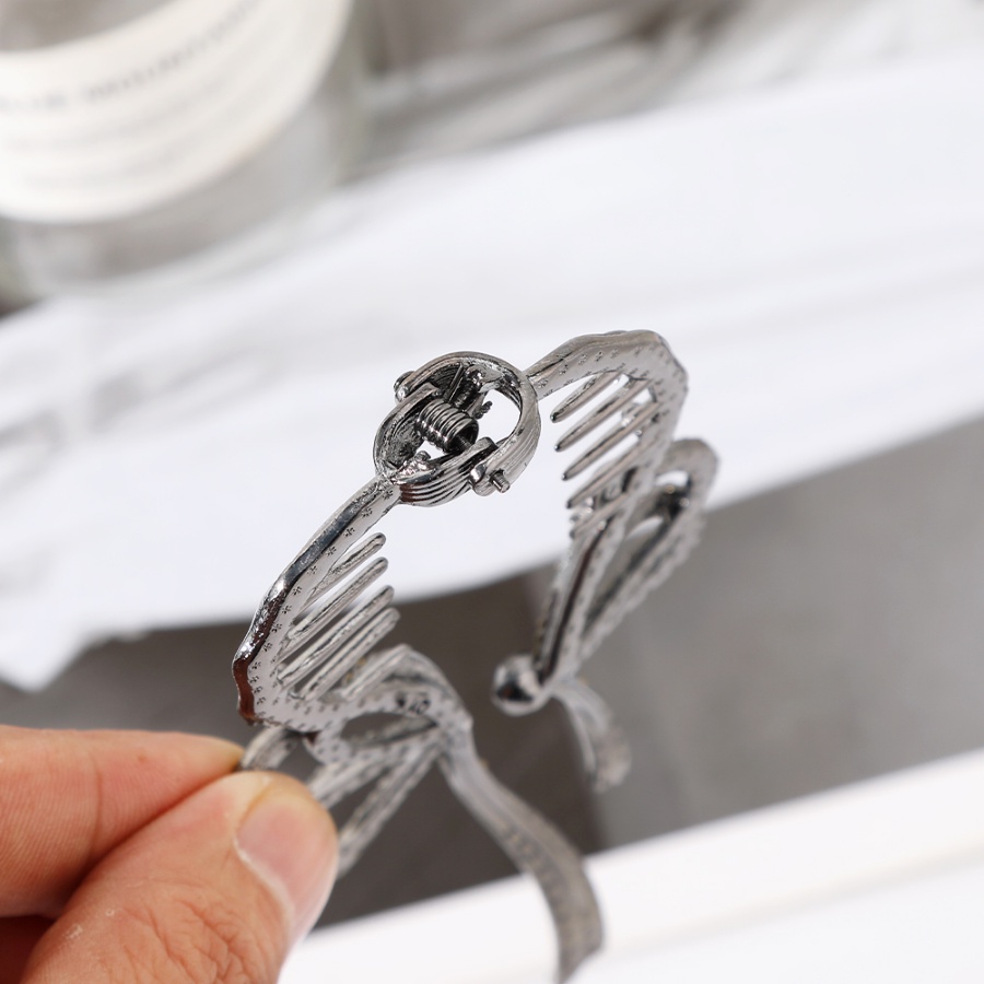 Kẹp Tóc Nơ Kim Loại Đính Đá Pha Lê 10cm Phong Cách Hàn Quốc