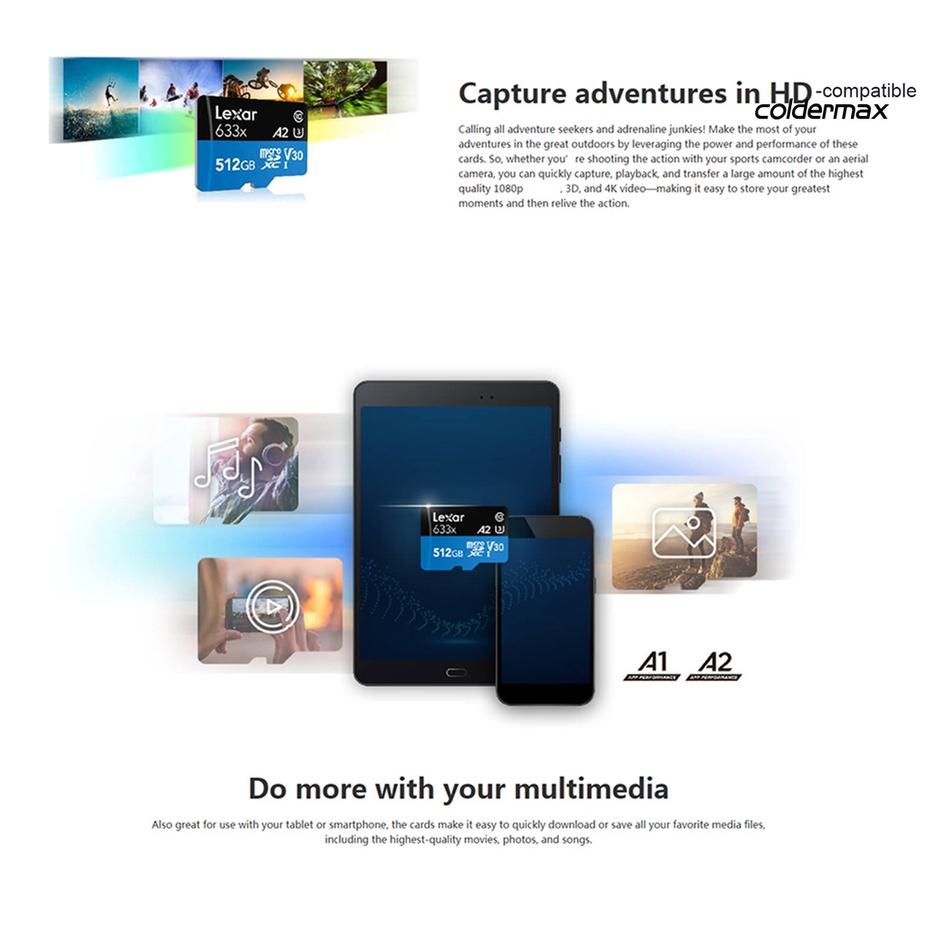 Thẻ Nhớ SD-Card / TF 32GB 64GB 128GB 256GB 512GB Siêu Mỏng Chống Thấm Nước