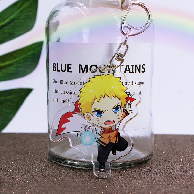 Móc Khoá Naruto , Sasuke , Chất Liệu nhựa mica  In 2 Mặt siêu đẹp siêu cute