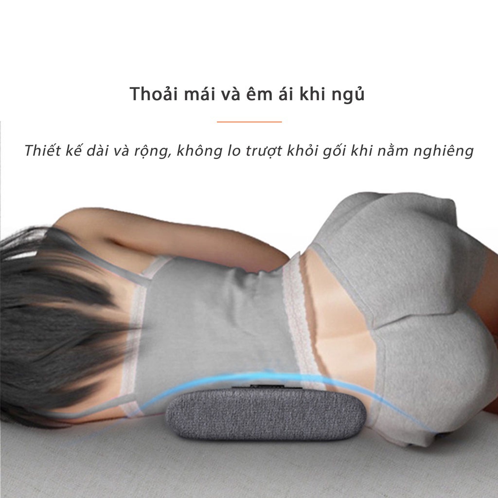 Gối Kê Lưng Sưởi Ấm + Massage, Đệm Lưng Chống Đau Thắt Lưng, Giảm Thoát Vị Đĩa Đệm, Giảm Đau Cột Sống Chườm Nóng