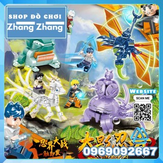 Đồ chơi Xếp hình linh thú Gamahiro - Shichibi-Chomei - Gobi-Kokuo - Rokubi-Raijuu trong Naruto Minifigures PRCK 69617