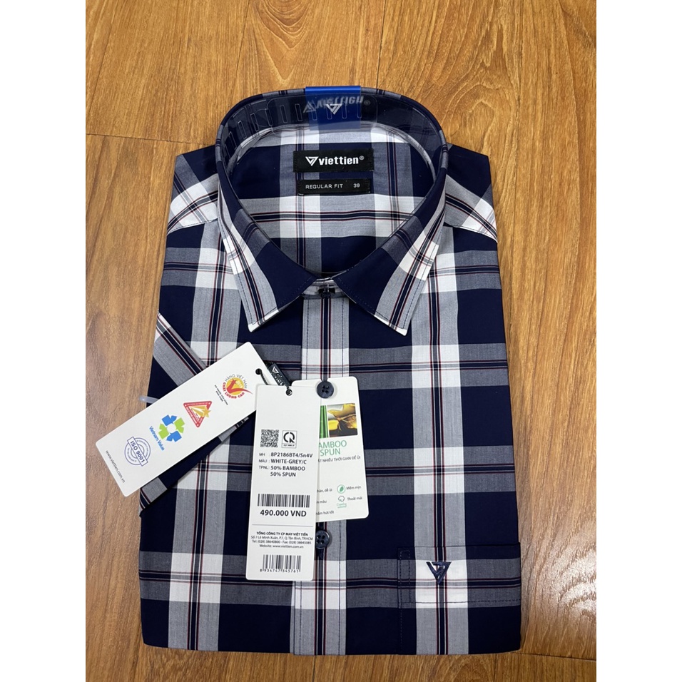 Áo sơ mi ngắn tay Việt Tiến  MS2186