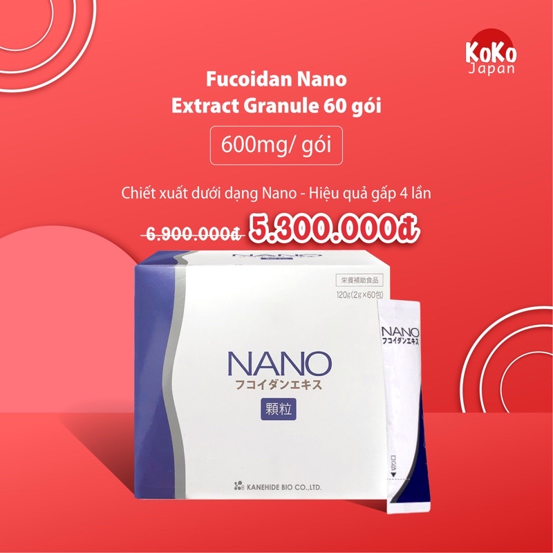 Viên uống Nano Fucoidan Extract Granule 60 gói - Phòng và hỗ trợ điều trị ung thư