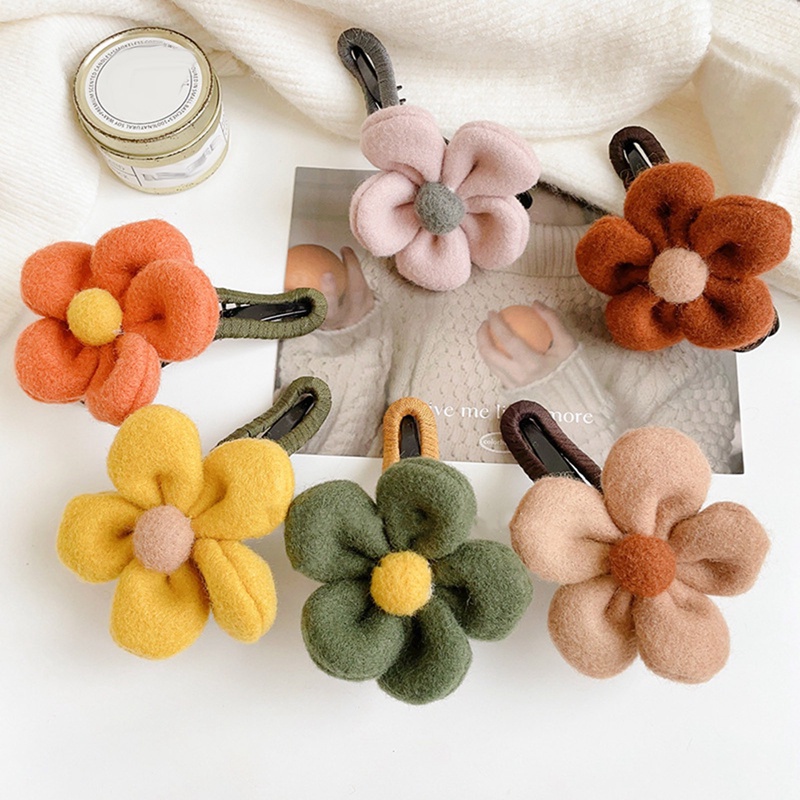 Kẹp Tóc Hình Bông Hoa Nhiều Màu Sắc Cỡ Lớn Thời Trang Xinh Xắn