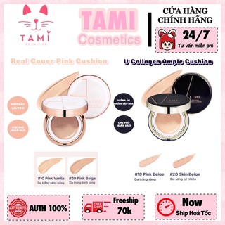 Phấn Nước Lime Real Cover Pink / V Collagen Ample Cushion Spf50+ / Pa+++