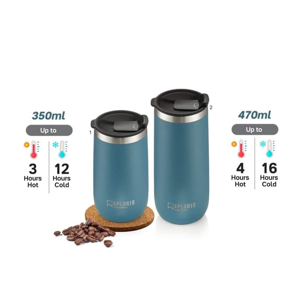 Bình/Ly giữ nhiệt Tupperware XPLORIS 230ml/350ml/470ml - Bảo hành 12 tháng - Lõi thép không gỉ 304