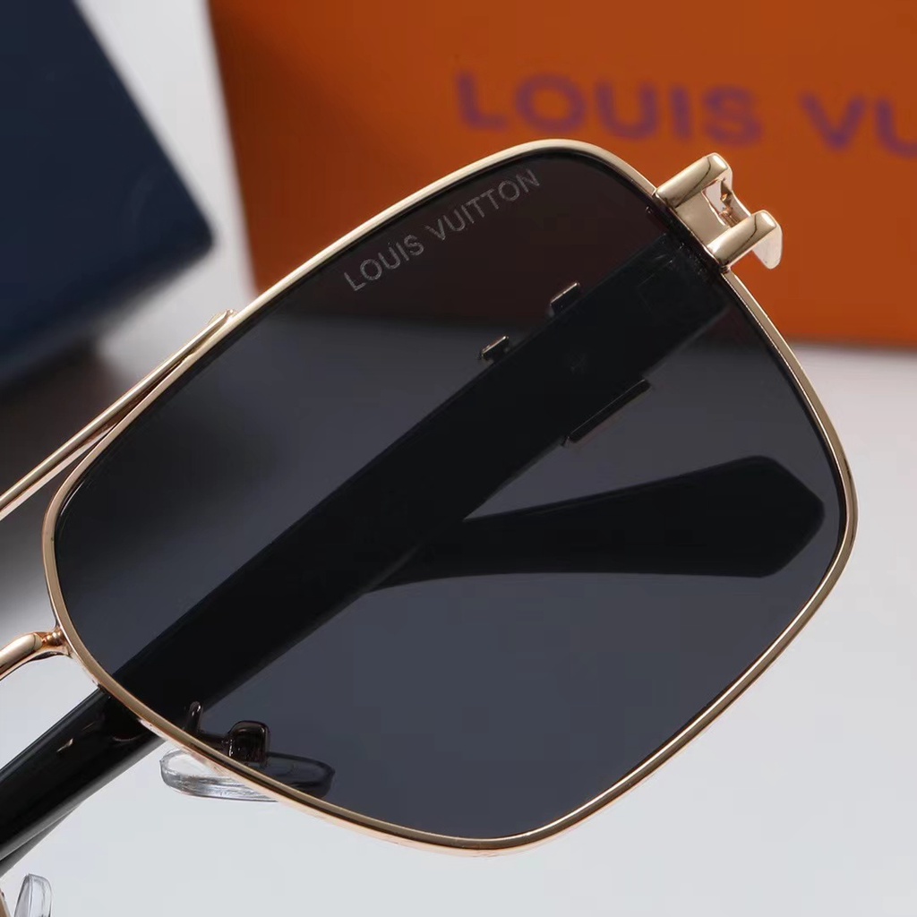 Kính Mát LV Thời Trang 2023 Gọng Kim Loại Màu gradient Thời Trang Cho Nam