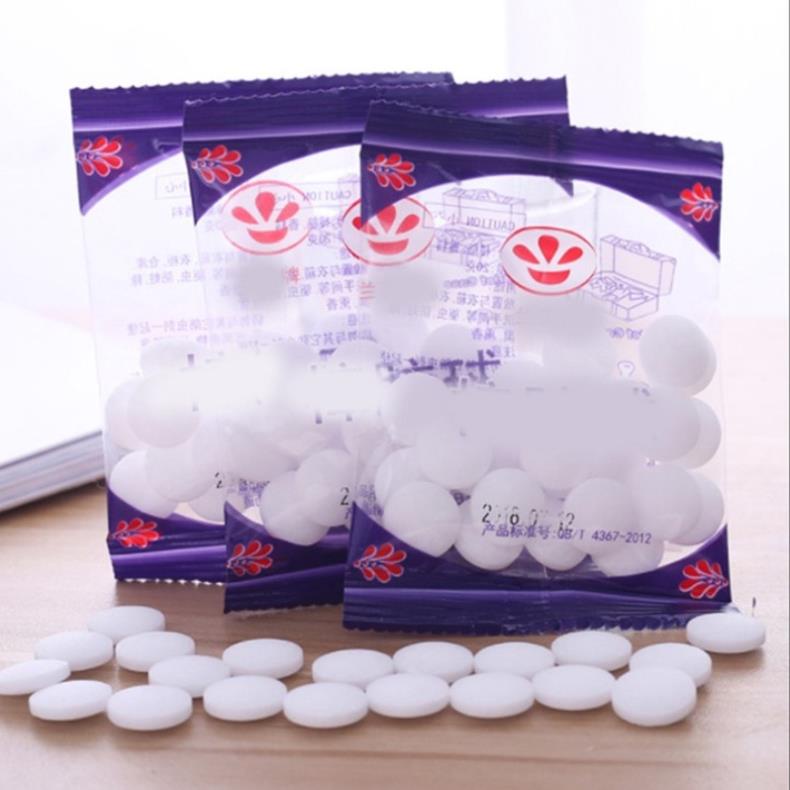 COMBO 20 VIÊN LONG NÃO TRẮNG - LONG NÃO ĐUỔI CÔN TRÙNG ĐỂ TỦ QUẦN ÁO
