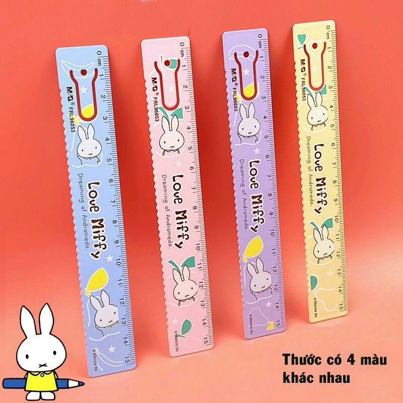 Thước sắt 15cm M&G FRL96053 / Thước kẻ kỹ thuật 2 tác dụng 96053
