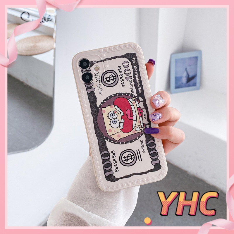 Ốp điện thoại họa tiết SpongeBob hoạt hình thích hợp tương thích iPhone 13 12 11 Pro Max X XS Max XR 8 7 6 Plus 3021