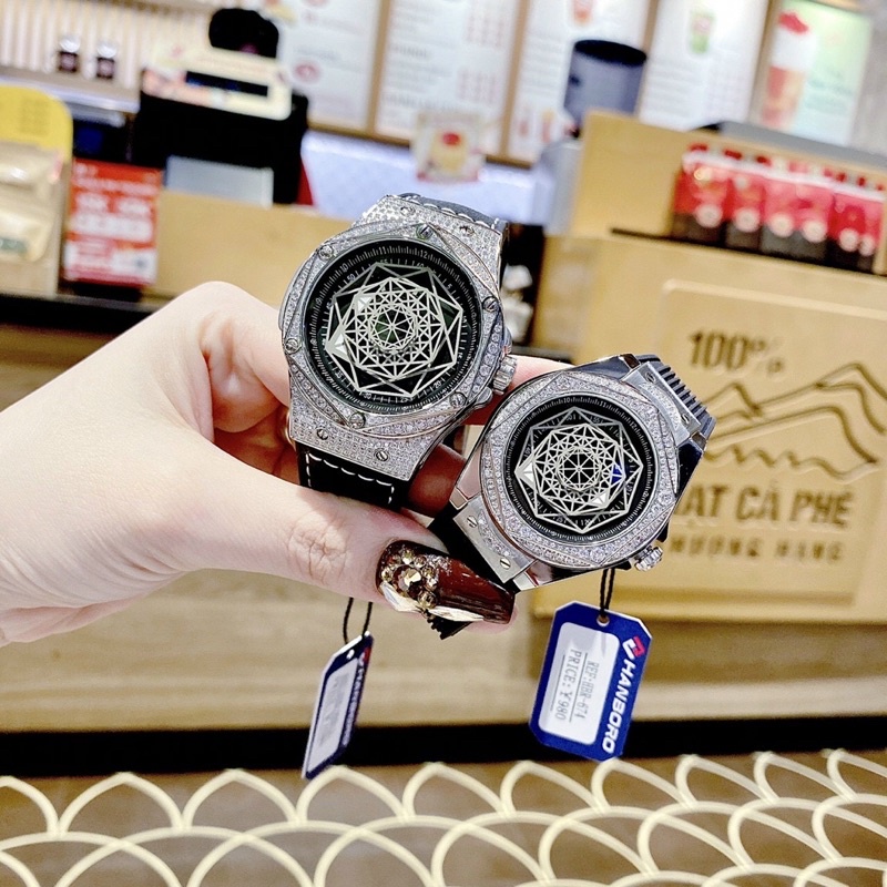 Đồng hồ cặp chính hãng hanboro nam cơ nữ pin đẹp độc lạ LUTOS WATCH