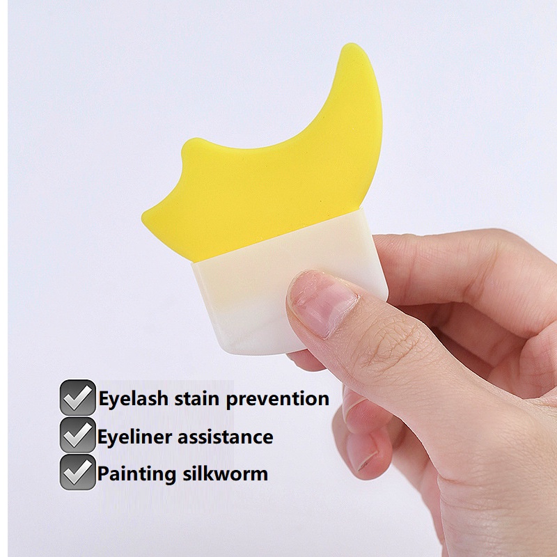 Bút Kẻ Mắt Trang Điểm Chuyên Nghiệp Bằng Silicone Màu Đen Dành Cho Người Mới Bắt Đầu