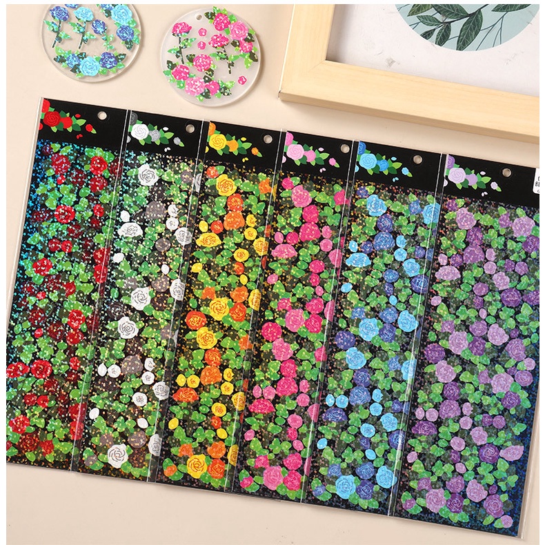 Miếng Dán Thẻ Hình Hoa Goo Đính Kim Sa GK0080