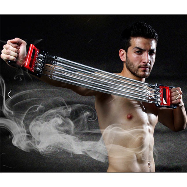 Dụng cụ thể dục – tập gym tại nhà - Dây kéo tay lò xo 5 sợi – Tác dụng kép cho tay ngực bụng săn chắc