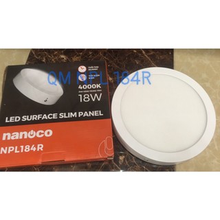 Đèn led panel ốp trần nổi 18W ánh sáng trung tính thân tròn - NPL184R - Nanoco