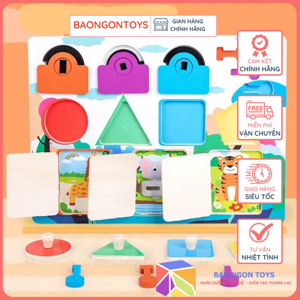 BẢNG BẬN RỘN BUSY BOARD MONTESSORI GIÚP BÉ HỌC HÌNH DẠNG, MÀU SẮC VÀ PHÁT TRIỂN VẬN ĐỘNG TINH,  - BAO NGON TOYS - DG71