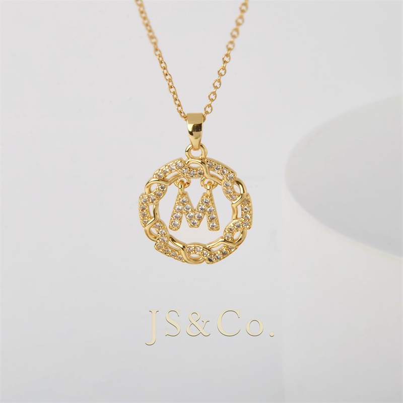 Đồng Hồ Đeo Tay JS & Co. Dây Chuyền Vàng 18k Mặt Hình Chữ Cái Từ A-Z 1105n A-Z