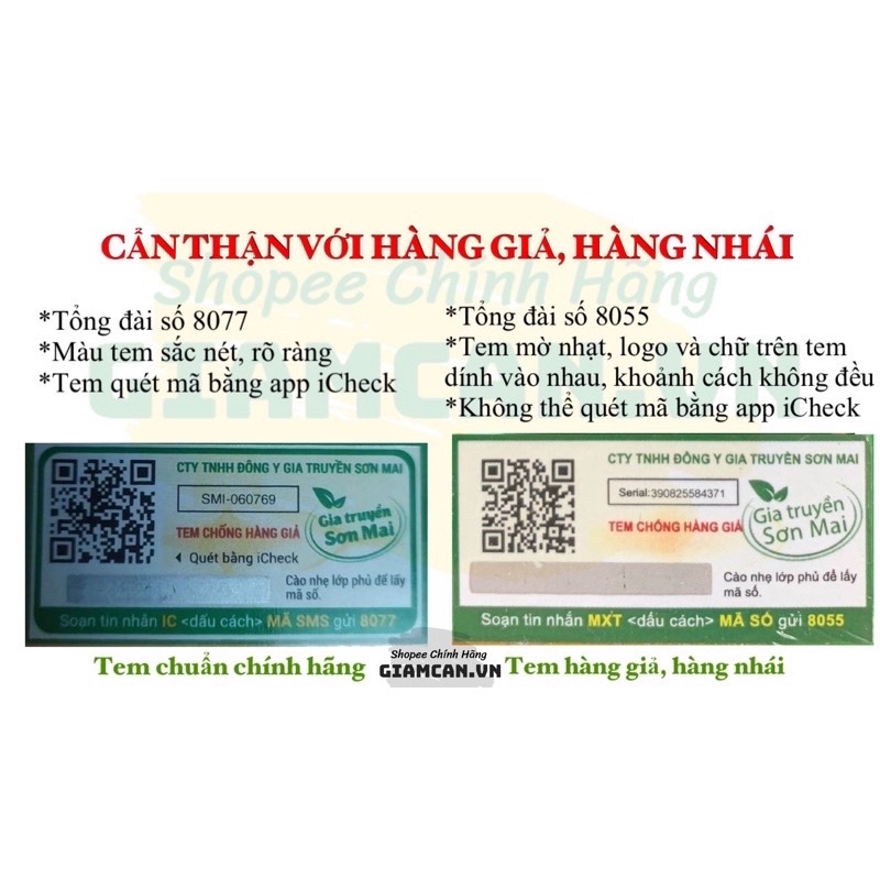 Giảm Cân Sơn Mai Vip 90 viên nang Combo 3 hộp