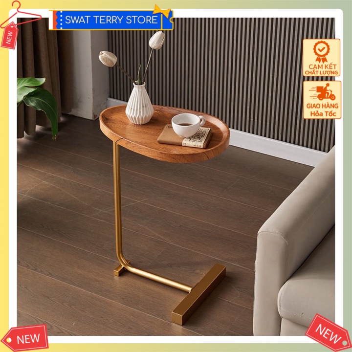 Bàn cà phê Farmhouse Accent Blister, C Tea Table, Oval Living Room Sofa Table