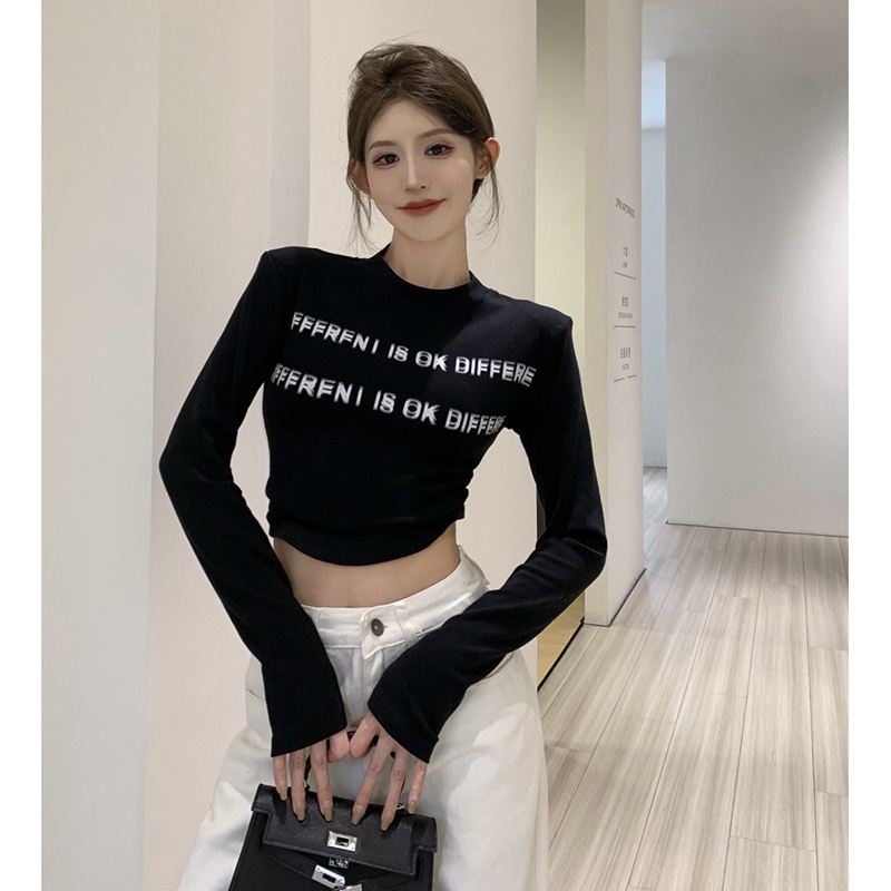 NRVP Áo Thun Nữ Dài Tay Dáng Rộng Phong Cách Hàn Quốc Mới