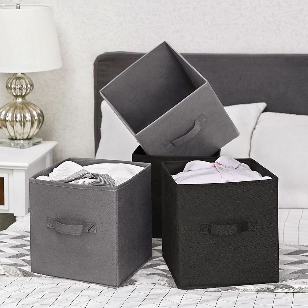 Hộp vải kệ tổ ong, hộp đựng đồ trang trí nhà cửa gọn gàng, kích thước chuẩn với kệ tổ ong 25x20x26,5 TAGO ND38