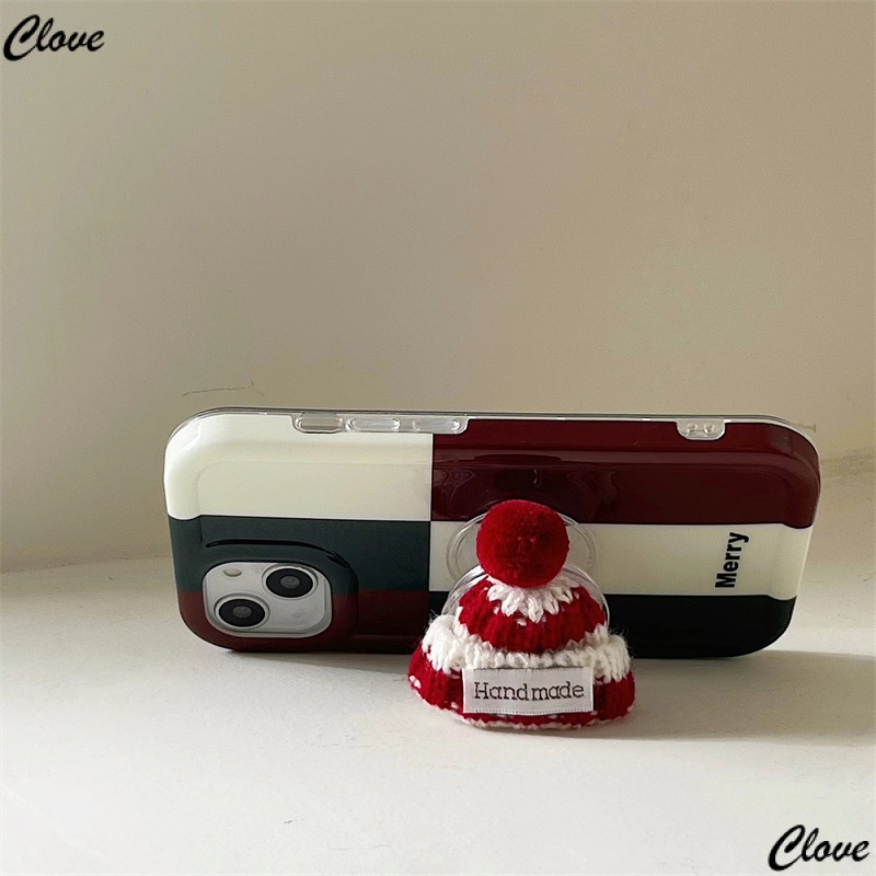 Ốp Điện Thoại Mềm Chống Sốc Họa Tiết Kẻ Sọc Đơn Giản Phong Cách Giáng Sinh Cho Iphone 11 12 13Promax 14