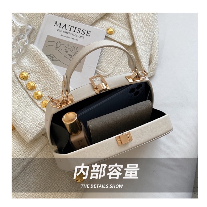 Túi cốp kẻ ô da trám ô vuông có dây đeo chéo 1214