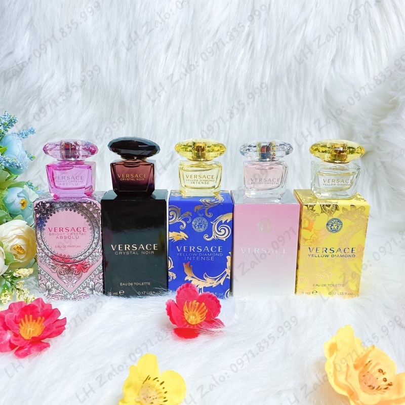 Nước Hoa 5ml Versace Bright Crystal Mini, Versace Absolu, Nước Hoa Mini Nữ Chính Hãng