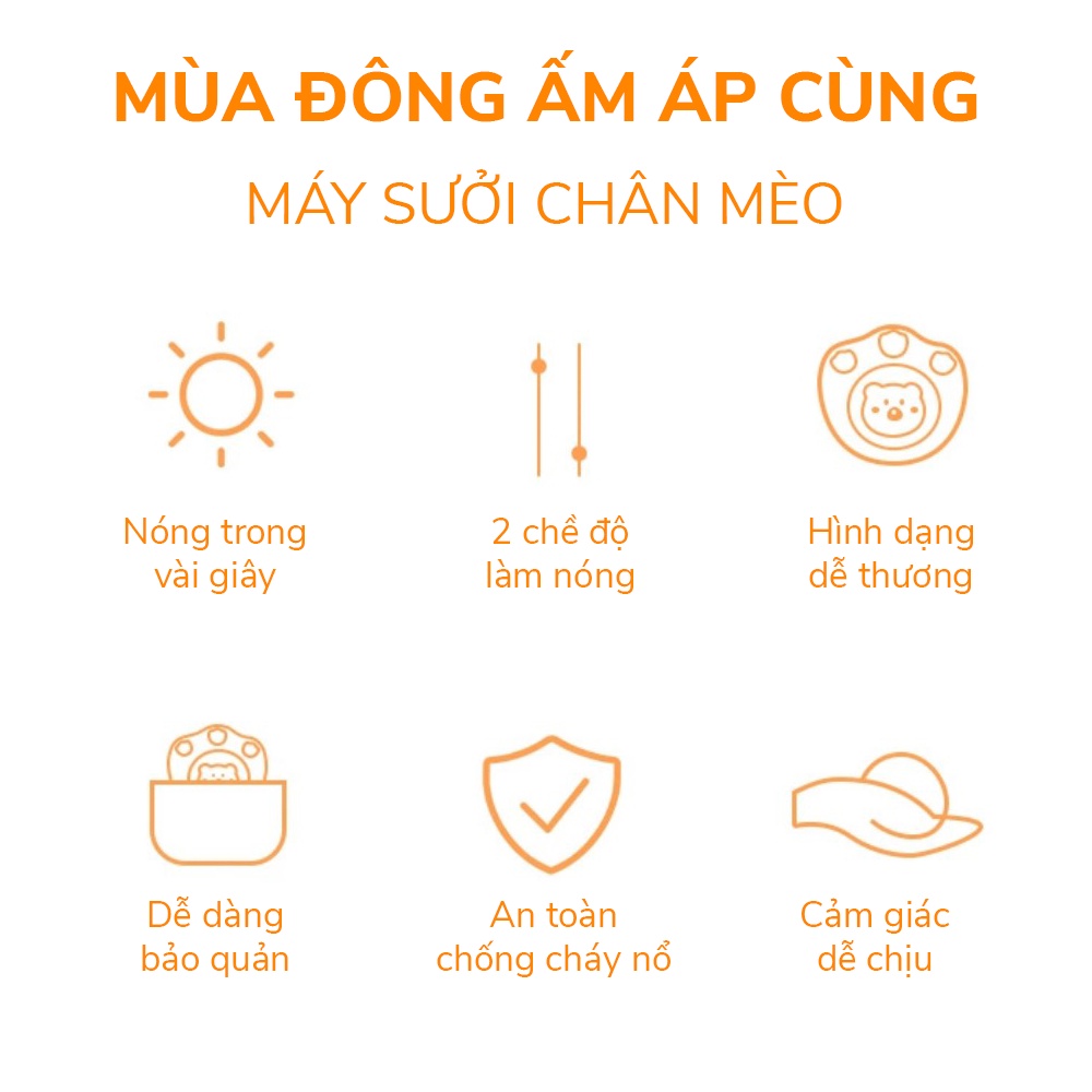 Máy sưởi mini cầm tay đa năng nhỏ gọn bỏ túi hình mèo dễ thương - VS390