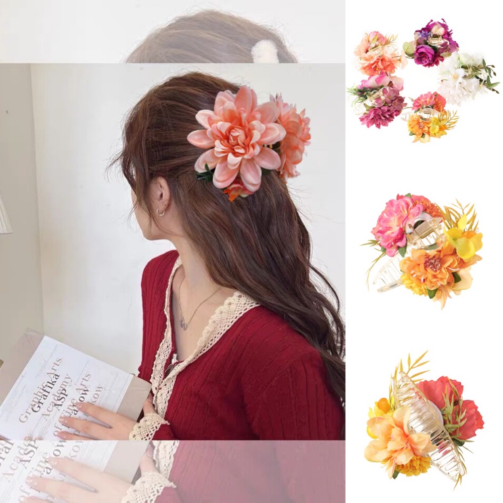 Kẹp Tóc Hình Hoa 11cm Phong Cách Bohemian Dành Cho Nữ