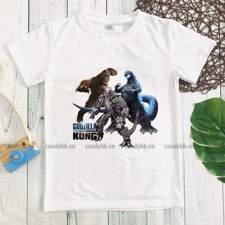 Áo thun Godzilla -Kong bé trai siêu ngầu