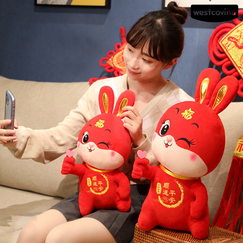 [Hot]☃Thỏ Nhồi Bông Ba Chiều Trang Trí Lễ Hội