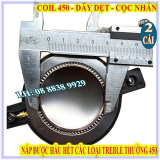 2 coil dây dẹt loa treble 44.4mm có cọc nhấn - dùng cho hấu hết treble 450 - giá 2 chiếc