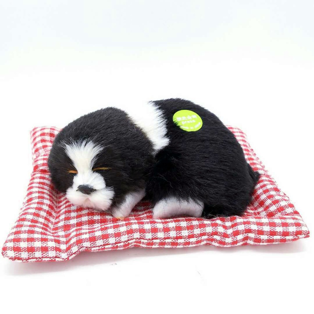 Đồ chơi thú bông hình cún dễ thương lõi than hoạt tính trang trí ô tô xe hơi hoặc cho trẻ nhỏ chơi có âm thanh