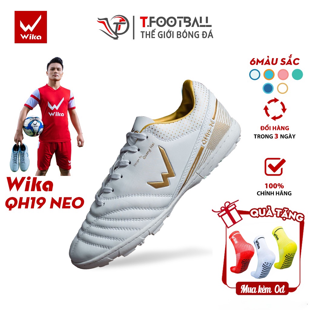 Giày Đá Bóng WIKA QH19 NEO Da Microfiber Cao Cấp Đinh Dăm TF Bám Sân