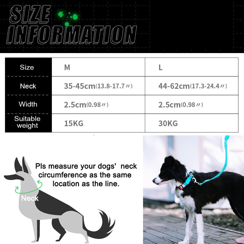 HamshMoc Vòng Cổ Huấn Luyện Thú Cưng Bằng Nylon Có Khóa Phản Quang Siêu Bền Kích Thước Nhỏ Vừa Và Lớn 1