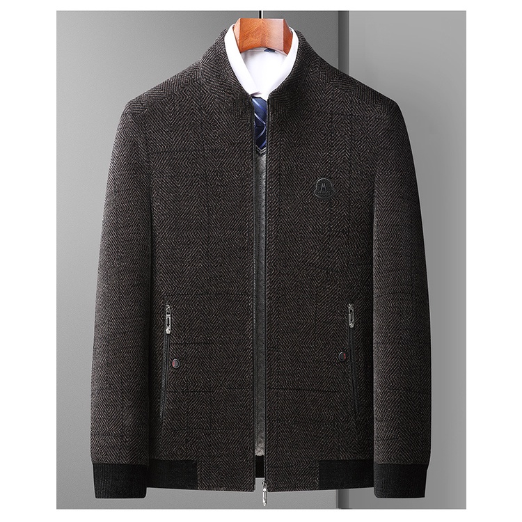 Amo_Áo khoác dạ lót lông cho bố, áo khoác nam trung niên, áo cho người già, áo M chuông ông