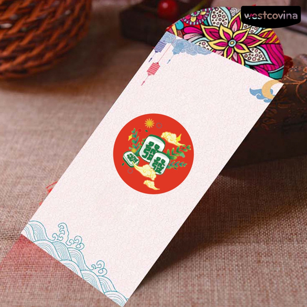[Hot]☃Cuộn 500 Nhãn Dán Niêm Phong Bao Thư Phong Cách Trung Hoa