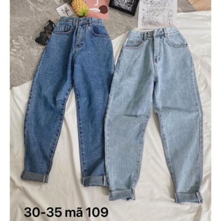 QUẦN BAGGY BIGSIZE 3 MÀU VNXK✈️Freeship Quần Jeans Nữ Bigsize Trơn Basic VNXK Cao Cấp ms 109 Đẹp bb ~