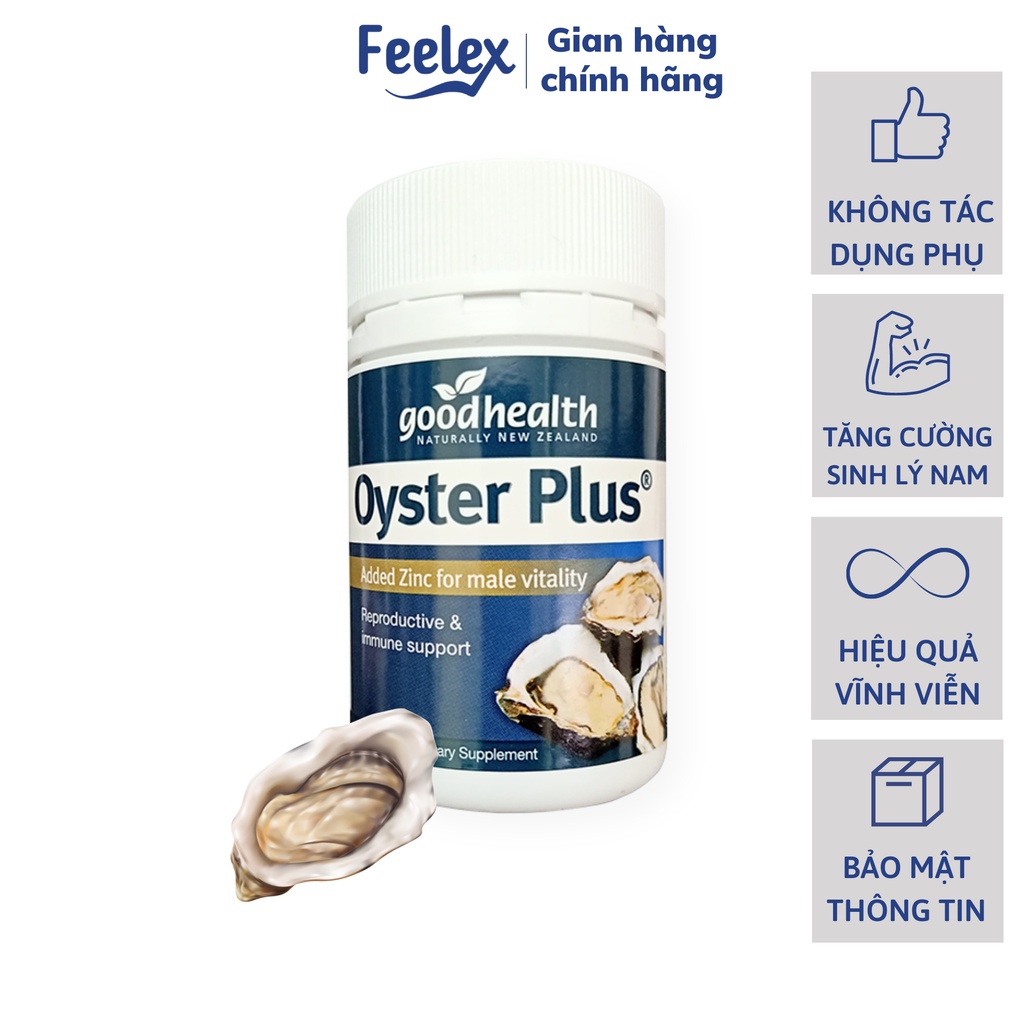 Bộ 10 hộp Tinh chất hàu New Zealand Good Health Oyster Plus tăng cường sinh lý nam giới hộp 60v