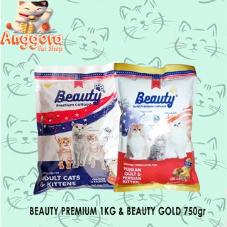 Image of Makanan Kucing Murah BEAUTY Premium 800gr - 1kg & BEAUTY Gold 750gr for Adult & Kitten