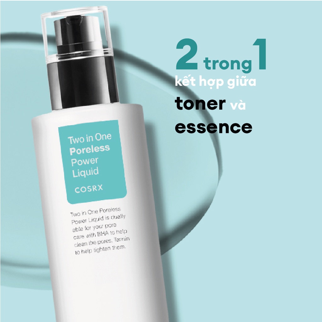 Nước Hoa Hồng Và Dưỡng Chất Cân Bằng Da, Se Khít Lỗ Chân Lông COSRX Two in One Poreless Power Liquid 100ml