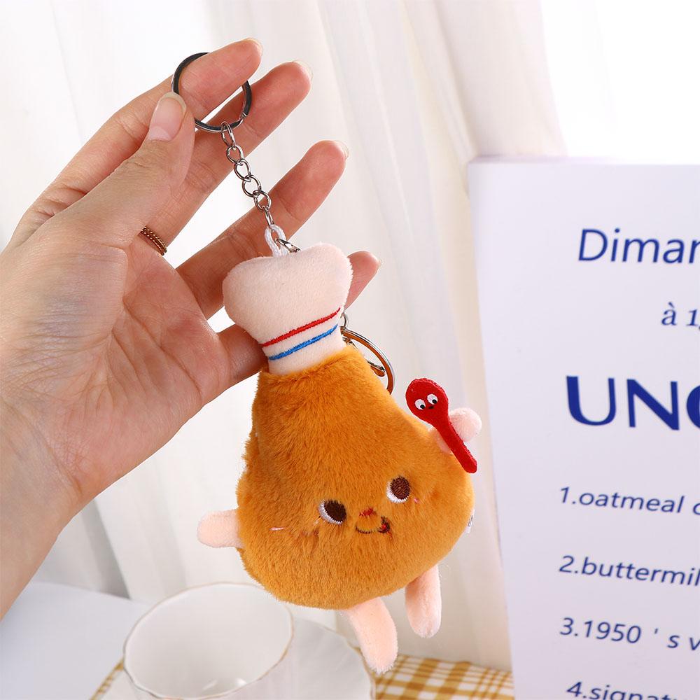 Móc Khóa Hình Bánh Hamburger Nhồi Bông Ngộ Nghĩnh