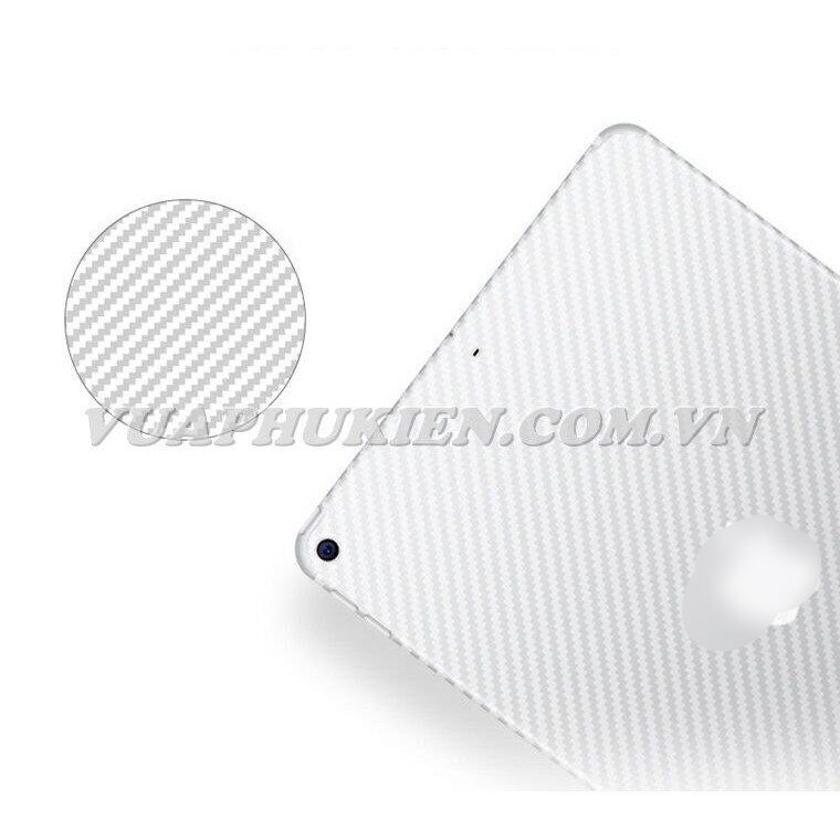 Kính cường lực + Tấm dán vân Carbon 3D mặt lưng cho iPad 10.2 Gen 7/8/9.7 2017/2018/Pro chống xước màn hình
