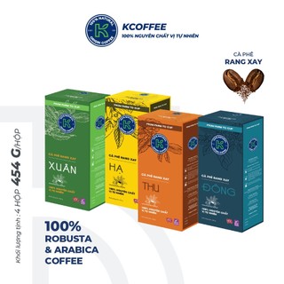 Bộ sưu tập cà phê rang xay Robusta Arabica đủ vị Xuân Hạ Thu Đông K Coffee