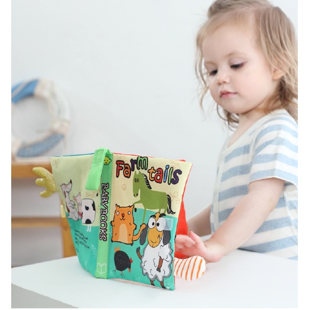 Sách Vải 3D Hình Động Vật Giáo Dục Sớm Cho Bé